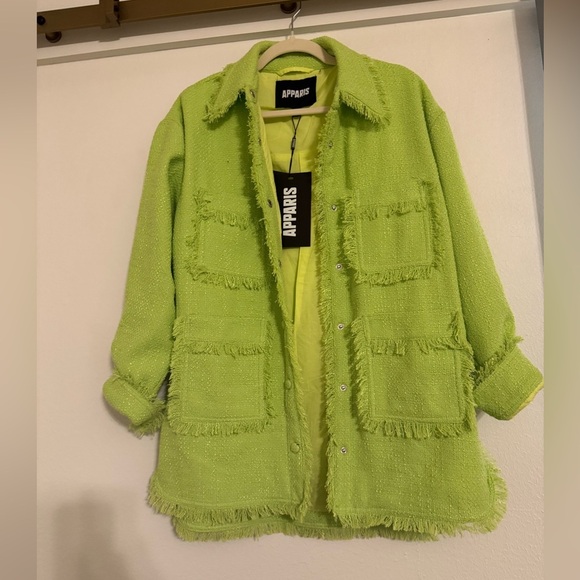 NWT APPARIS Callie Fringe Shacket - Picture 4 of 14